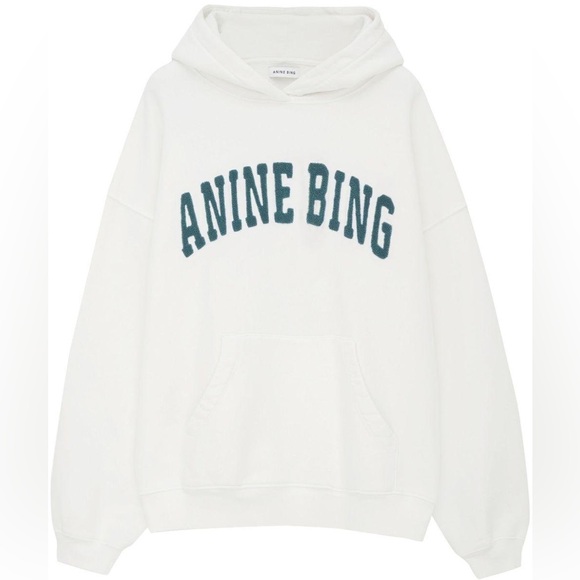 NWT - Anine Bing - Harvey Sweatshirt - Ivory With Dark
Sage - Picture 3 of 11